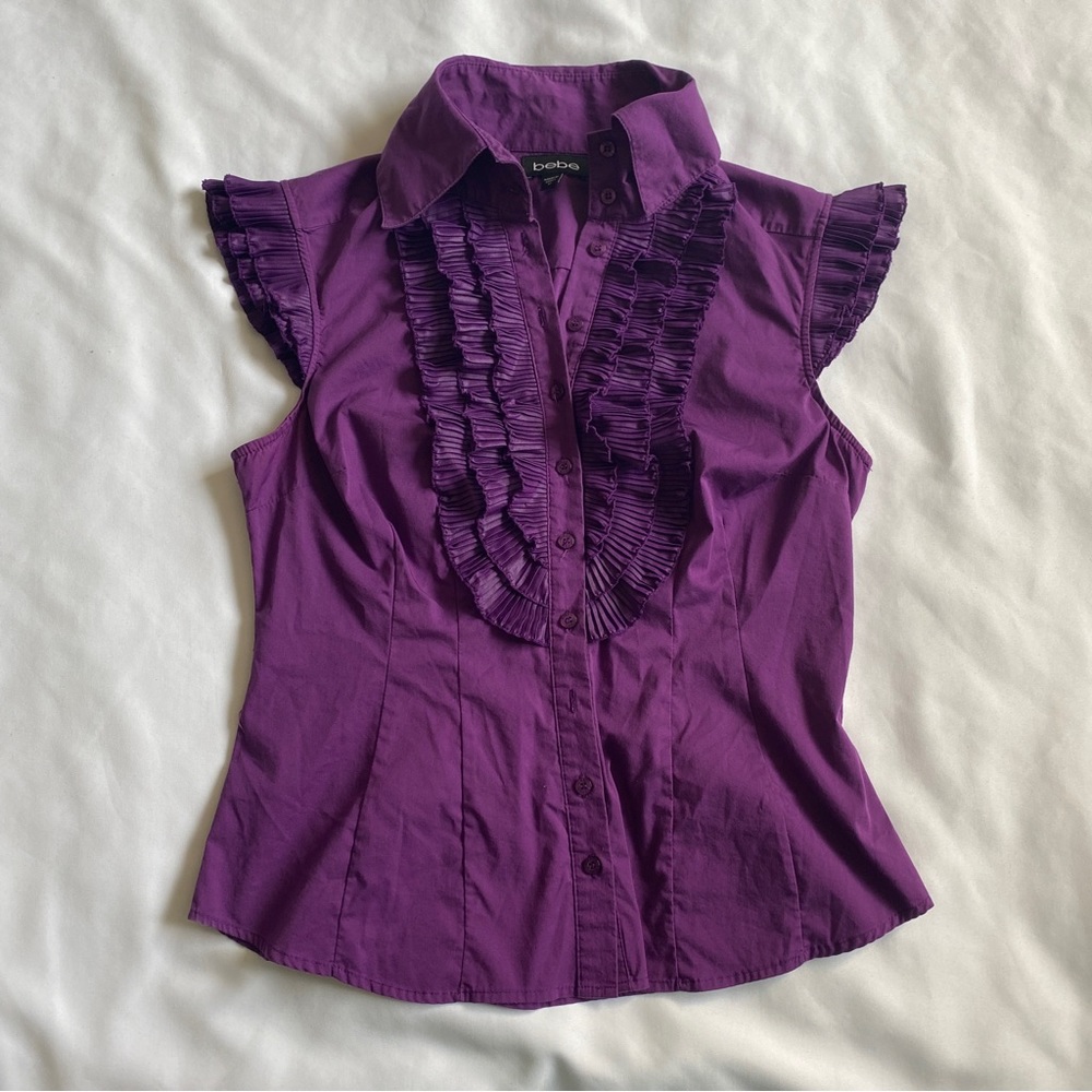 Bebe ruffled Top